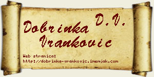 Dobrinka Vranković vizit kartica